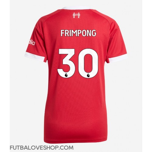 Dres Liverpool Jeremie Frimpong #30 Domáci pre Ženy 2025-26 Krátky Rukáv Dres Liverpool Jeremie Frimpong #30 Domáci pre Ženy 2025-26 Krátky Rukáv
